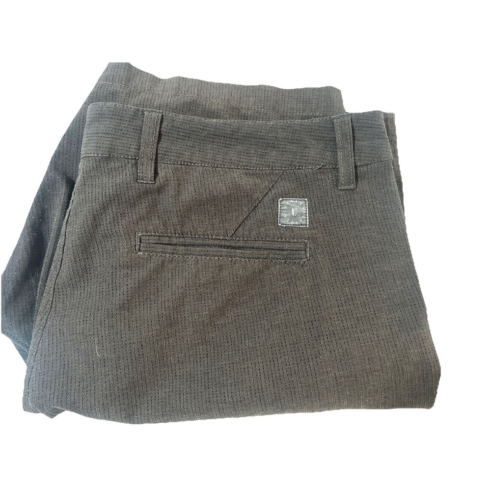 Linksoul‎ Solid Boardwalker Shorts Mens Size 36 Gray/Brown Stretch Golf